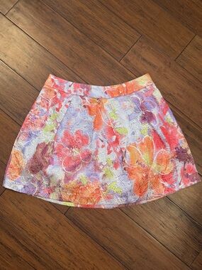 ASOS Floral Jacquard A-Line Mini Skirt Size US 6